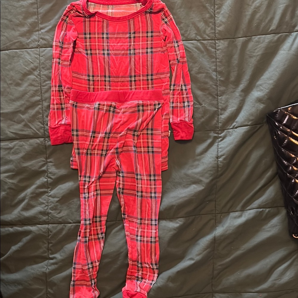 Little Sleepies Red Plaid Kids Pajama Set (18-24M)